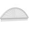 Ekena Millwork Segment Arch Sunburst Architectural Grade PVC Combination Pediment, 64"W x 22-7/8"H x 2-3/4"P PEDPC064X230SEG01 - alternate 1